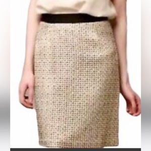 Kate Spade tweed gold skirt